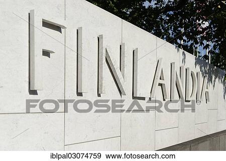 "Word """"Finlandia"""" on the facade of Finlandia-talo or Finlandia Hall, concert hall, Helsinki, Uusimaa, Finland, Europe" View Large Photo Image Stock Photo - "Word """"Finlandia"""" on the facade of Finlandia-talo or Finlandia Hall, concert hall, Helsinki, Uusimaa, Finland, Europe". Fotosearch