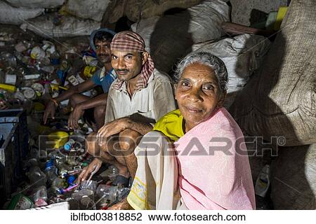 "Workers sorting out plastic garbage for recycling, Dharavi Slum, Mumbai, Maharashtra, India, Asia" View Large Photo Image Stock Image - "Workers sorting out plastic garbage for recycling, Dharavi Slum, Mumbai, Maharashtra, India, Asia". Fotosearch