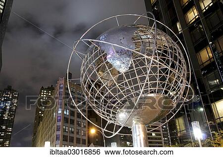 "World Globe, Unisphere, design by Kim Brandell, Columbus Circle, Manhattan, New York City, New York, United States, North America" View Large Photo Image Stock Photograph - "World Globe, Unisphere, design by Kim Brandell, Columbus Circle, Manhattan, New York City, New York, United States, North America". Fotosearch