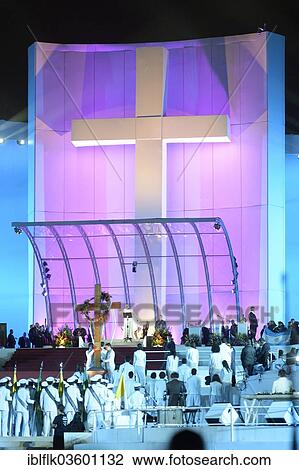 "World Youth Day 2013, Francis Pope celebrating Mass, Copacabana, Rio de Janeiro, Rio de Janeiro State, Brazil, South America" View Large Photo Image Stock Image - "World Youth Day 2013, Francis Pope celebrating Mass, Copacabana, Rio de Janeiro, Rio de Janeiro State, Brazil, South America". Fotosearch
