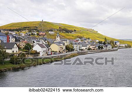 Stock Photography - Wormeldange, Moselle River, wine region, Luxembourg, Europe, PublicGround, Europe. Fotosearch