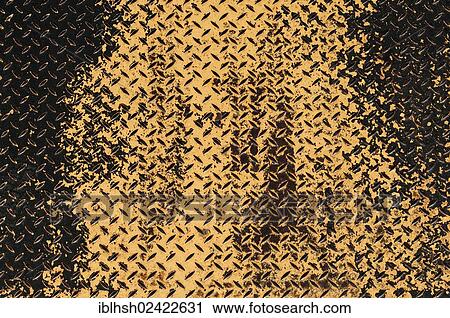 Worn metal plate, PublicGround View Large Photo Image Stock Image - Worn metal plate, PublicGround. Fotosearch
