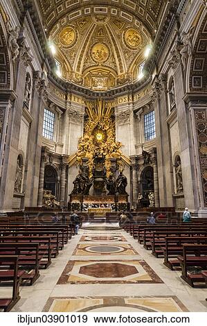 "Worshippers in the choir in front of the Cathedra Petri by Bernini, St. Peter's Basilica, Vatican City, Vatican, Rome, Lazio, Italy, Europe" View Large Photo Image Stock Photo - "Worshippers in the choir in front of the Cathedra Petri by Bernini, St. Peter's Basilica, Vatican City, Vatican, Rome, Lazio, Italy, Europe". Fotosearch