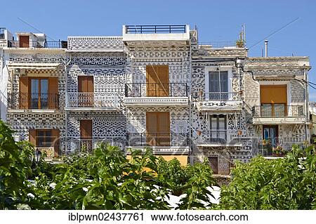 "Xysta on the houses of the main square of Pygri, geometric patterned decorations in black and white that adorn the houses of the Mastic Villages of southern Chios, Mastichochoria area of Chios Island, Greece, Europe" View Large Photo Image Stock Image - "Xysta on the houses of the main square of Pygri, geometric patterned decorations in black and white that adorn the houses of the Mastic Villages of southern Chios, Mastichochoria area of Chios Island, Greece, Europe". Fotosearch