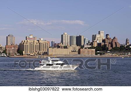 "Yacht in front of the Brooklyn skyline, Manhattan, New York City, New York, United States, North America" View Large Photo Image Stock Image - "Yacht in front of the Brooklyn skyline, Manhattan, New York City, New York, United States, North America". Fotosearch