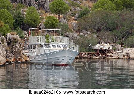 "Yacht moored to the coast, Kas, Kas, Turkey, Asia" View Large Photo Image Stock Photography - "Yacht moored to the coast, Kas, Kas, Turkey, Asia". Fotosearch