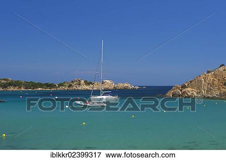 Stock Photo - "Yachts in a bay of La Maddalena, Sardinia, Italy, Europe". Fotosearch