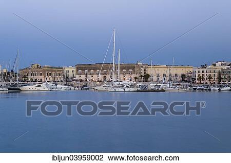 "Yachts, port, twilight, Trani, Apulia, Italy, Europe" View Large Photo Image Stock Image - "Yachts, port, twilight, Trani, Apulia, Italy, Europe". Fotosearch