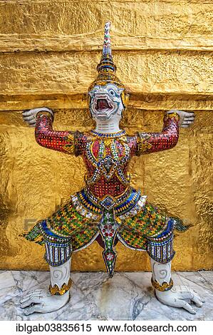 "Yaksha statue, Wat Phra Kaeo complex, Grand Palace, Bangkok, Thailand, Asia" View Large Photo Image Stock Photography - "Yaksha statue, Wat Phra Kaeo complex, Grand Palace, Bangkok, Thailand, Asia". Fotosearch