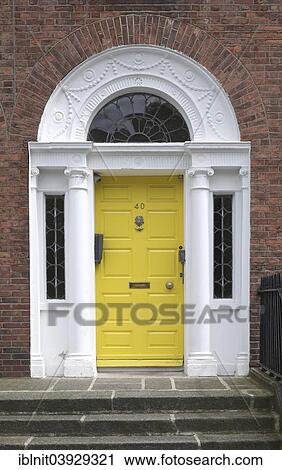 "Yellow front door, Merrion Square, Dublin, Leinster, Ireland, Europe" View Large Photo Image Stock Image - "Yellow front door, Merrion Square, Dublin, Leinster, Ireland, Europe". Fotosearch