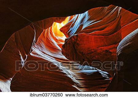 "Yellow-red sandstone formations, Upper Antelope Canyon, near Page, Arizona, USA" View Large Photo Image Stock Image - "Yellow-red sandstone formations, Upper Antelope Canyon, near Page, Arizona, USA". Fotosearch