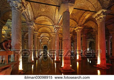 "Yerebatan Cistern or Basilica Cistern, also Sunken Palace, Sultanahmet, Istanbul, European side, Istanbul Province, Turkey, European side, Europe" View Large Photo Image Stock Photography - "Yerebatan Cistern or Basilica Cistern, also Sunken Palace, Sultanahmet, Istanbul, European side, Istanbul Province, Turkey, European side, Europe". Fotosearch