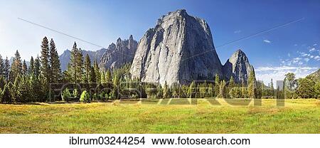 "Yosemite Valley with the Cathedral Rock, Yosemite Village, Yosemite National Park, California, United States, North America" View Large Photo Image Picture - "Yosemite Valley with the Cathedral Rock, Yosemite Village, Yosemite National Park, California, United States, North America". Fotosearch