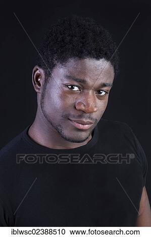 "Young black man, portrait" View Large Photo Image Stock Image - "Young black man, portrait". Fotosearch