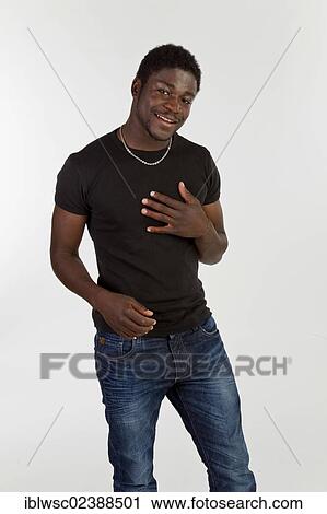 Stock Image - Young black man. Fotosearch