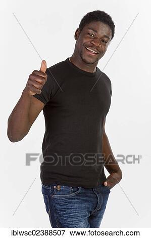 Stock Photo - Young black man. Fotosearch