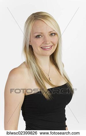 Stock Photograph - "Young blonde woman, portrait". Fotosearch