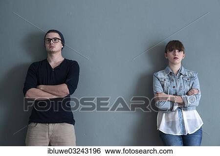 "Young couple leaning on a wall, apart from each other, Mannheim, Baden-Wurttemberg, Germany, Europe" View Large Photo Image Stock Photograph - "Young couple leaning on a wall, apart from each other, Mannheim, Baden-Wurttemberg, Germany, Europe". Fotosearch