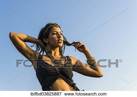 Stock Photo - "Young Indian woman, Goa, India, Asia". Fotosearch