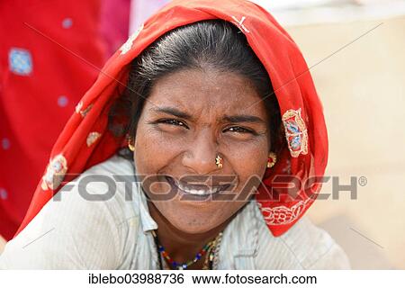 Stock Photograph - "Young Indian woman, portrait, at Mumbai, Maharashtra, India, Asia". Fotosearch