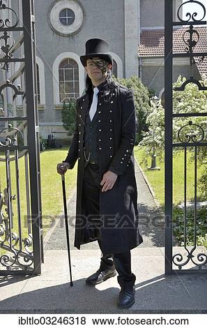 "Young man in scene clothes, Wave-Gotik-Treffen, Leipzig, Saxony, Germany, Europe" View Large Photo Image Stock Photo - "Young man in scene clothes, Wave-Gotik-Treffen, Leipzig, Saxony, Germany, Europe". Fotosearch