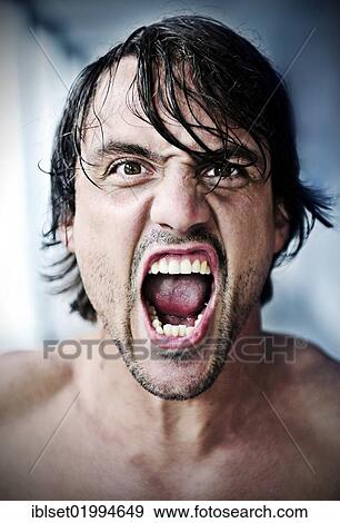 "Young man screaming, portrait" View Large Photo Image Stock Photo - "Young man screaming, portrait". Fotosearch