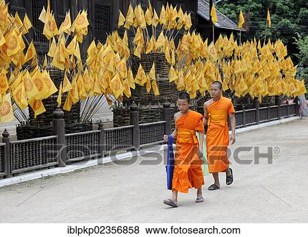 "Young monks, Chiang Mai, Thailand, Asia" View Large Photo Image Stock Photo - "Young monks, Chiang Mai, Thailand, Asia". Fotosearch