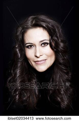 Stock Image - "Young smiling woman, beauty portrait". Fotosearch