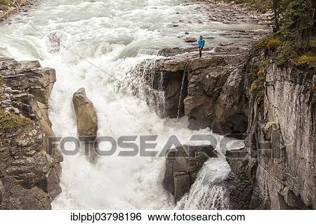 "Young woman at Mistaya Canyon, Banff National Park, Canada, North America" View Large Photo Image Stock Photograph - "Young woman at Mistaya Canyon, Banff National Park, Canada, North America". Fotosearch