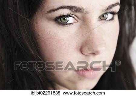 Stock Photo - "Young woman, portrait". Fotosearch