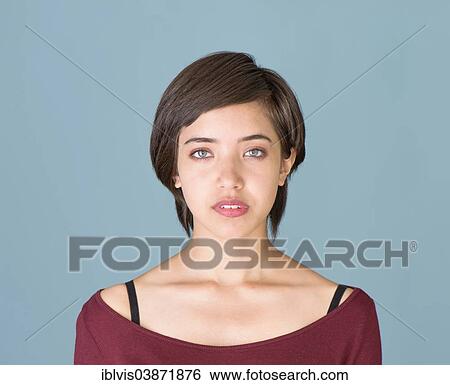 Stock Photograph - "Young woman, portrait". Fotosearch