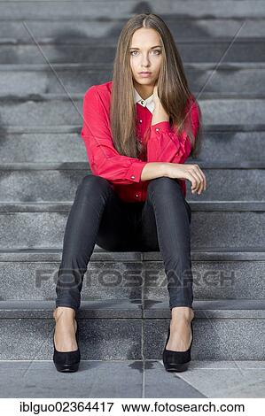 red top black jeans