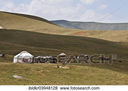 "Yurts near Gulcho, Pamir Highway, M41, Osh, Kyrgyzstan, Asia" View Large Photo Image Stock Photo - "Yurts near Gulcho, Pamir Highway, M41, Osh, Kyrgyzstan, Asia". Fotosearch