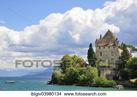 "Yvoire Castle on Lake Geneva or Lac Leman, Yvoire, Rhone-Alpes, Haute-Savoie, France, Europe" View Large Photo Image Picture - "Yvoire Castle on Lake Geneva or Lac Leman, Yvoire, Rhone-Alpes, Haute-Savoie, France, Europe". Fotosearch