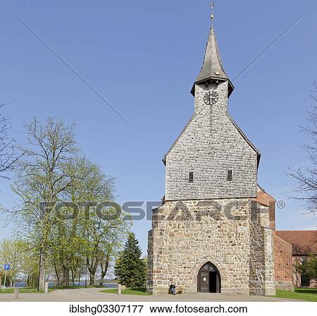 Stock Photo - "Zarrentin church, Zarrentin am Schaalsee, Mecklenburg-Western Pomerania, Germany, Europe". Fotosearch