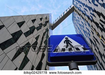 "Zebra crossing sign in front of the Bella Sky Comwell Hotel in Oerestaden, Copenhagen, Denmark, Europe" View Large Photo Image Stock Photo - "Zebra crossing sign in front of the Bella Sky Comwell Hotel in Oerestaden, Copenhagen, Denmark, Europe". Fotosearch
