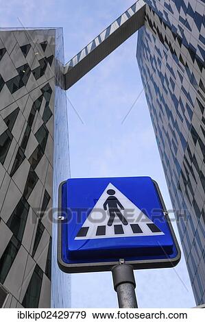 "Zebra crossing sign in front of the Bella Sky Comwell Hotel in Oerestaden, Copenhagen, Denmark, Europe" View Large Photo Image Stock Photo - "Zebra crossing sign in front of the Bella Sky Comwell Hotel in Oerestaden, Copenhagen, Denmark, Europe". Fotosearch