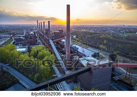 Stock Photograph - "Zeche Zollverein, former colliery, UNESCO World Heritage Site, Kokerei Zollverein Essen, coking plant, North Rhine-Westphalia, Germany, Europe". Fotosearch