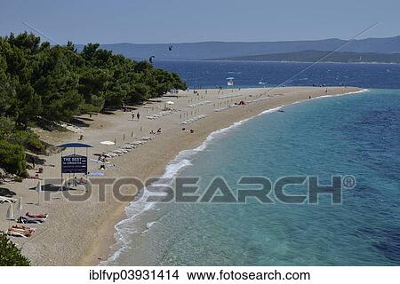 "Zlatni Rat Beach, Golden Horn, Island of Brac, Dalmatia, Adriatic, Croatia, Europe" View Large Photo Image Picture - "Zlatni Rat Beach, Golden Horn, Island of Brac, Dalmatia, Adriatic, Croatia, Europe". Fotosearch