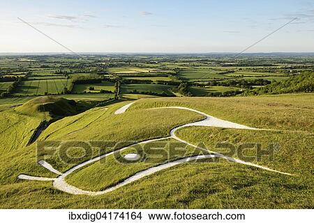 A prehistoric hill figure scoured into the side of a hill, Uffington White Horse, Oxfordshire, England, United Kingdom, Europe View Large Photo Image Picture - A prehistoric hill figure scoured into the side of a hill, Uffington White Horse, Oxfordshire, England, United Kingdom, Europe. Fotosearch