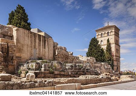 A section of the old Roman Wall, Torreon de la Zuda, Zaragoza, Aragon, Spain, Europe View Large Photo Image Stock Photo - A section of the old Roman Wall, Torreon de la Zuda, Zaragoza, Aragon, Spain, Europe. Fotosearch