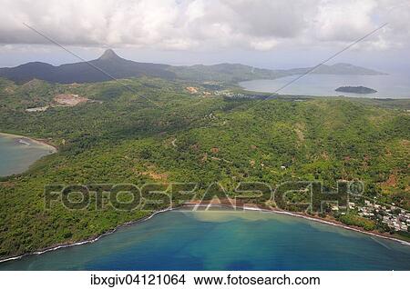 Aerial view, Grande Terre island, Mayotte, Africa View Large Photo Image Picture - Aerial view, Grande Terre island, Mayotte, Africa. Fotosearch