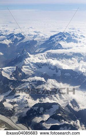 Aerial view of Mt Matterhorn with Gorner Glacier, and the summit Dufourspitze of Monte Rosa, Valais Alps, Switzerland, Europe View Large Photo Image Stock Image - Aerial view of Mt Matterhorn with Gorner Glacier, and the summit Dufourspitze of Monte Rosa, Valais Alps, Switzerland, Europe. Fotosearch