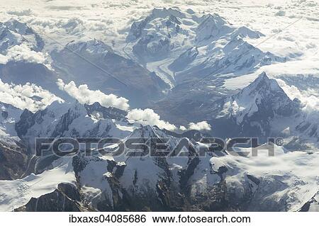 Aerial view of the Valais Alps with the mountains Dent Blanche, Matterhorn, the summit Dufourspitze of Monte Rosa and Gorner Glacier, Valais Alps, Switzerland, Europe View Large Photo Image Stock Photograph - Aerial view of the Valais Alps with the mountains Dent Blanche, Matterhorn, the summit Dufourspitze of Monte Rosa and Gorner Glacier, Valais Alps, Switzerland, Europe. Fotosearch