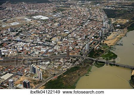 Aerial view, Petrolina on the Rio Sao Francisco, Pernambuco, Brazil, South America View Large Photo Image Stock Photo - Aerial view, Petrolina on the Rio Sao Francisco, Pernambuco, Brazil, South America. Fotosearch