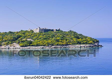 Ali Pasha Tepelena Fortress in the Mediterranean Sea, Albania, Europe View Large Photo Image Stock Image - Ali Pasha Tepelena Fortress in the Mediterranean Sea, Albania, Europe. Fotosearch