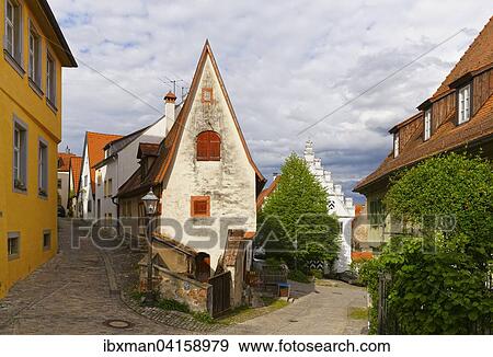 Stock Photo - Alte Schulgasse lane, Sulzfeld am Main, Mainfranken, Lower Franconia, Franconia, Bavaria, Germany, Europe. Fotosearch