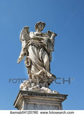 Angel statue on the Ponte Sant'Angelo, Rome, Lazio, Italy, Europe View Large Photo Image Stock Image - Angel statue on the Ponte Sant'Angelo, Rome, Lazio, Italy, Europe. Fotosearch
