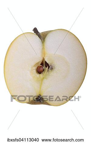 Stock Image - Apple variety Ananas Reinette, cut. Fotosearch