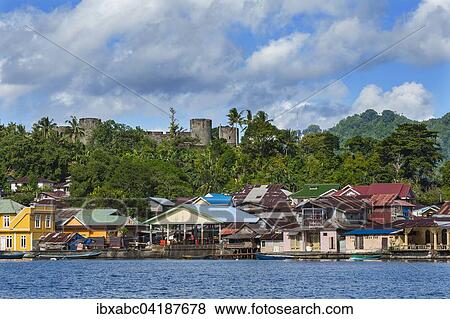 Banda Neira with Fort Belgica, Banda, Maluku Islands, Indonesia, Asia View Large Photo Image Stock Photo - Banda Neira with Fort Belgica, Banda, Maluku Islands, Indonesia, Asia. Fotosearch